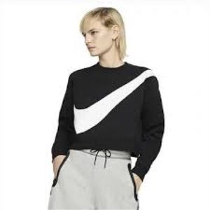 Nike Big Swoosh Cropped Sweatshirt size M